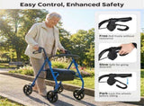 2-in-1 Rollator Walker with Seat , 8-Inch Large Wheels & Versatile Braking System, Adjustable 20732841