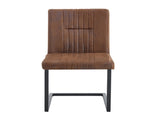 4 Ergonomic Brown Technology Fabric Dining Chairs, Perfectly Blending Comfort And Simplicity. A Box W1512P414471