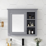 ZNTS 30'' x 28'' Wall Mounted Bathroom Storage Modern Bathroom Wall Cabinet with Mirror,Medicine WF318452AAE