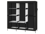 71" Portable Closet Wardrobe Clothes Rack Storage Organizer with Shelf Black 43726129