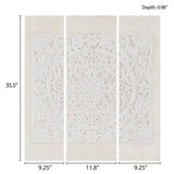 Triptych 3-piece Dimensional Resin Canvas Wall Art Set B03598780