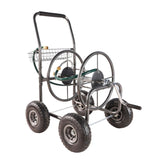 ZNTS Garden Hose Reel Cart - 4 Wheels Portable Garden Hose Reel Cart with Storage Basket Rust Resistant W227P194231