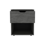 19.7" H Nightstand End Table with Open Shelf,Ligth Gray B097P167407