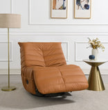 Talmon Orange Synthenic Leather Glider Recliner with Swivel B2726P245872
