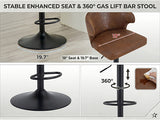 Modern rotating adjustable bar chair, suede with backrest swivel chair, suitable for kitchen bar and W2920P419851