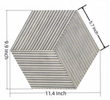 Hexagon natural marble tile, Carrara Gray marble, natural stone, for wall, OL textured finished, 3D W1696P262339