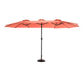 14.8 Ft Double Sided Outdoor Umbrella Rectangular Large with Crank W640140331