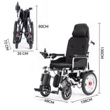 24V 12AH Folding Reclining Electric Wheelchair for Adults Mobility Aid Motorized 94723606