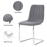 Modern simple light luxury dining Dark Grey chair home bedroom stool back student desk chair metal W210119216