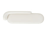 Aire 75" RAF Modern Rounded Chaise Lounge, Ivory White Boucle B2719P238297