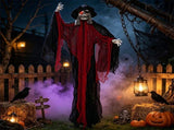 9.4FT Hanging Pirate Halloween Animatronic Decoration, Sound & Button Activated with Flashing Red 34406641