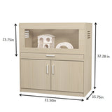 Hamster Cage,Rat Cage Wood with Independent Storage Cabinet,House for Chinchilla with Guinea Pig W1850P168639