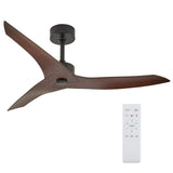 52" Outdoor Ceiling Fan Without Light with Remote Control ,3 ABS Blades Farmhouse Ceiling Fan W2352P204464