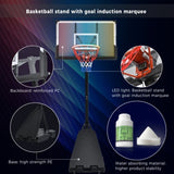 Portable Basketball Basketball System 8-10ft Height Adjustable for Youth Adults LED Basketball 06839741