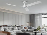 52 Inch Ceiling Fans with Lights Led Remote Control Low Profile Flush Mount for Living Room Bedroom 67060596