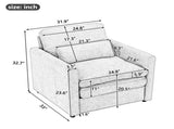 31.9" Cozy Upholstered Oversized Comfy Cloud Sofa Double Cushion Single Sofa Plush Cushion N719P251495E