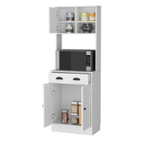 Powell Microwave Kitchen Cabinet with 3-Doors, Handles and Drawer B128P148794