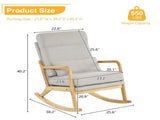 100*65*101cm High Back Belt Waist Pillow Log Color Solid Wood Armrest Backrest Seat Frame Iron Frame 61834508
