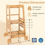 Bamboo Kids Step Stool - Frees Parents Hands Dishes), Teaches Independence 12881608