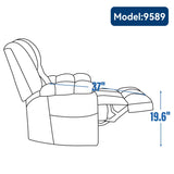 ZNTS Dual Motor Heat Massage Infinite Position Up to 350 LBS Electric Power Lift Recliners with W1803P206487