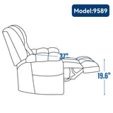 Dual Motor Heat Massage Infinite Position Up to 350 LBS Electric Power Lift Recliners with 79061732