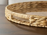 16-Inch Natural Water Hyacinth Decorative Tray with Clear Acrylic Insert, 1 Count 84385763