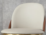 Dining Chairs Set of 2, Modern PU Leather Dining Gold Metal Legs for Living Kitchen Dining Room W2699P216823