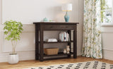 ZNTS TREXM Retro Console Table with Drawer and Two Sturdy Shelves for Entryway, Living Room N715P195561P