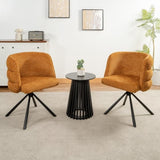 270&deg Swivel Home Office Desk Chairs Set of 2,Modern Dining Chairs, Upholstered Bedroom Chairs W757P281147
