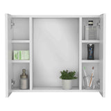 Artemisa Medicine Cabinet, Double Door, Mirror, One External Shelf -White B07091821
