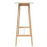 Wood Bar Table, Natural Oak Finish, 17.72 in x 47.24 in x 42.01 in 58918.00OAK
