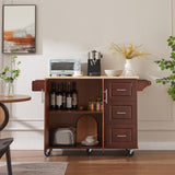 Mobile Kitchen Island Cart With 3 drawers W1820138608