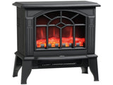 Electric Fireplace Freestanding Stove Heater with Realistic Flames 14.25"x9.5"x18" Black 01427272