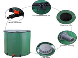 66 Gallon Folding Rain Barrel Water Collector Green 94198801