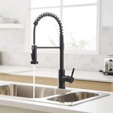 Commercial Black Kitchen with Pull Out Sprayer, Single Handle Single Lever Kitchen Sink W1932P172331