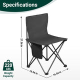 4 Pack Folding Chairs with Carrying Bag, Lawn Chairs Camp Chair Beach Chair Portable Folding 05771234