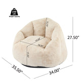 Albi Indoor Cozy Armchair-Style Bean Bag, Beige N775P265487B
