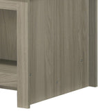 Nyla 43"W Gray Oak Coffee Table with Open Shelves Front and Back B061P234542
