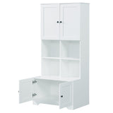 ZNTS Tall and Wide Bathroom Floor Storage Cabinet, Bathroom Storage Unit, Freestanding Cabinet with 4 92771951