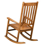 ZNTS 68.5*86*115CM Square Wooden Rocking Chair Original Color 38138024
