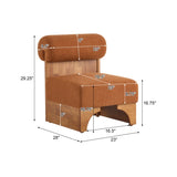 Modern Boucle Lounge Chair with Solid Wood Frame and Rolled Backrest, Soft and Durable Boucle N767P256409D