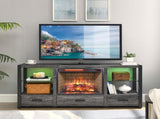 23 inch infrared quartz heater fireplace insert -woodlog version with brick W1769121294