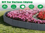 20 Pack Cobbled Stone Look Garden Edging, Flexible Interlocking PVC Landscape Edging, 16 FT No Dig 28864555