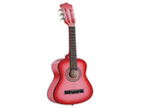 Pink 30-inch acoustic guitar with pick, strings, capo, gig bag, tuner and shoulder strap 01430342