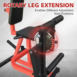 Adjustable Leg Extension and Curl Machine, Heavy Duty Leg Rotary Extension Machine for Lower Body 06392920