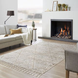 Talas Trellis Area Rug in Cream B03599882