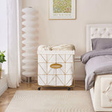 Laundry Baskets,Collapsible Laundry Basket with Wheels,Removable Lined for Easy Cleaning Storage 85833286