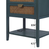 2 Drawer Side table,Naturel Rattan,End table,Suitable for bedroom, living room, study W68858072