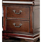 ZNTS Traditional Style Cherry 1pc Nightstand Only Solid wood 2-Drawers Hidden Top Drawer Intricate B011P144697