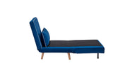 CANON Modern Velvet Foldable Sofa Bed with Piping Design - 3-Position Adjustable Backrest, Converts W3391P324987